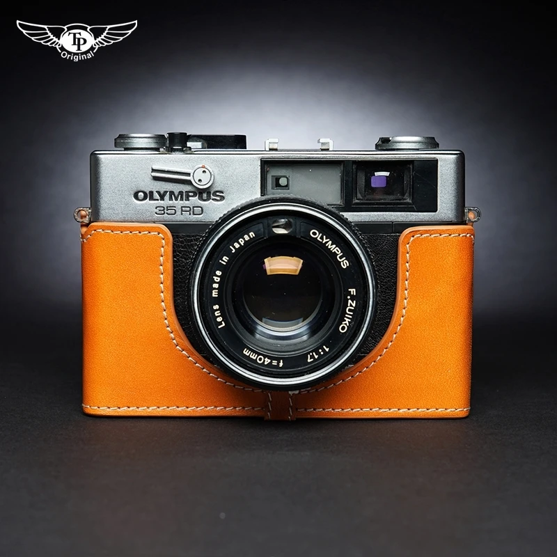 OLYMPUS-35 LC フィルムカメラ（ケース付） 本革カメラ用ケース,35sp