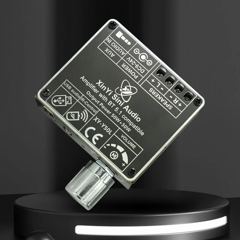 XY-Y50L 디지털 전력 증폭기 모듈, 블루투스 호환, 5.1 AUX USB, 듀얼 채널 적외선 리모컨