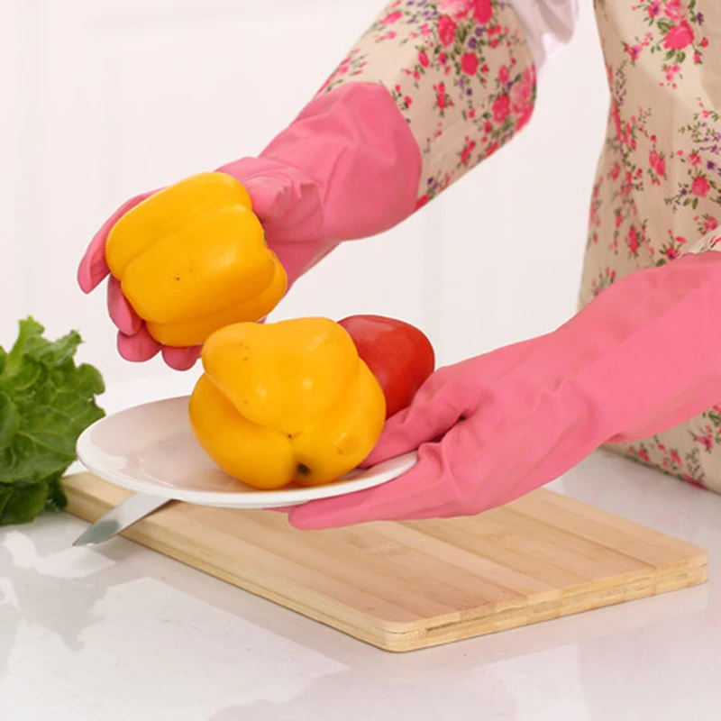 Kitchen Cleaning Gloves 1 Pairs Housework Anti-rust Hands Protection Long Sleeves Working Painting Gardening