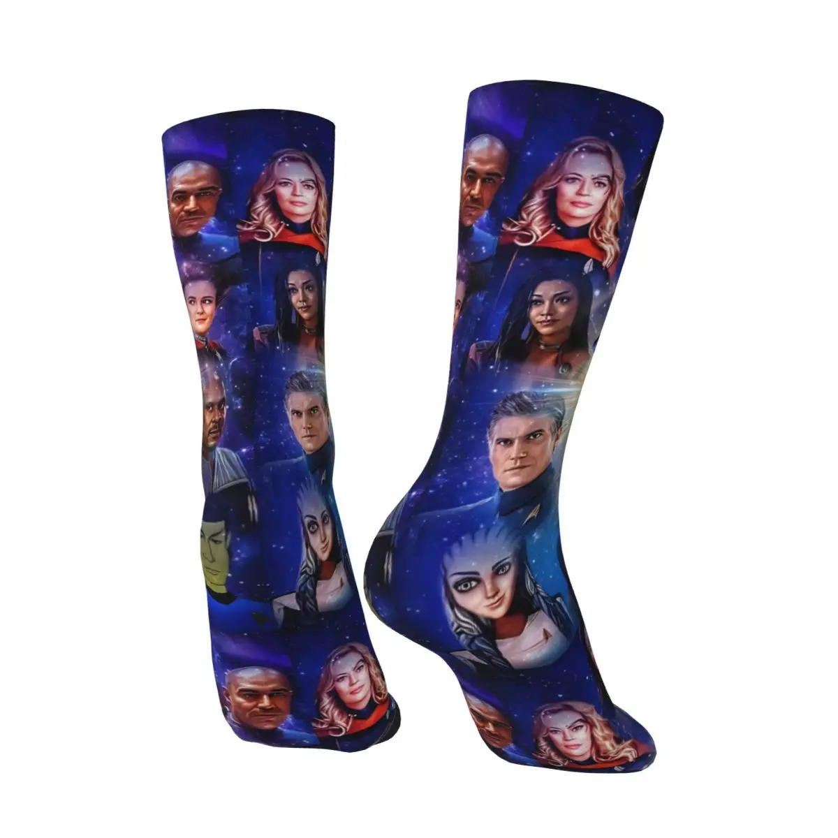 Stellar Starfleet Inspired Trendy Socks – Warm, Soft, Non-Skid Cycling Stockings