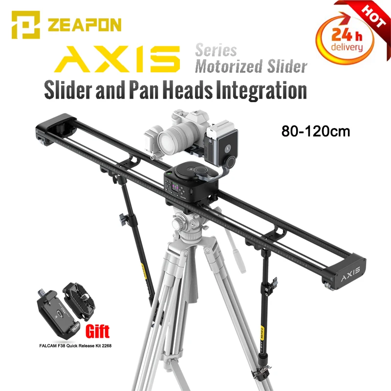 

Zeapon AXIS Multi-axis Motorized Camera Slider 80-100cm(pro) Professional DSLR Dolly Carbon Fiber Electric Track w Phone Control