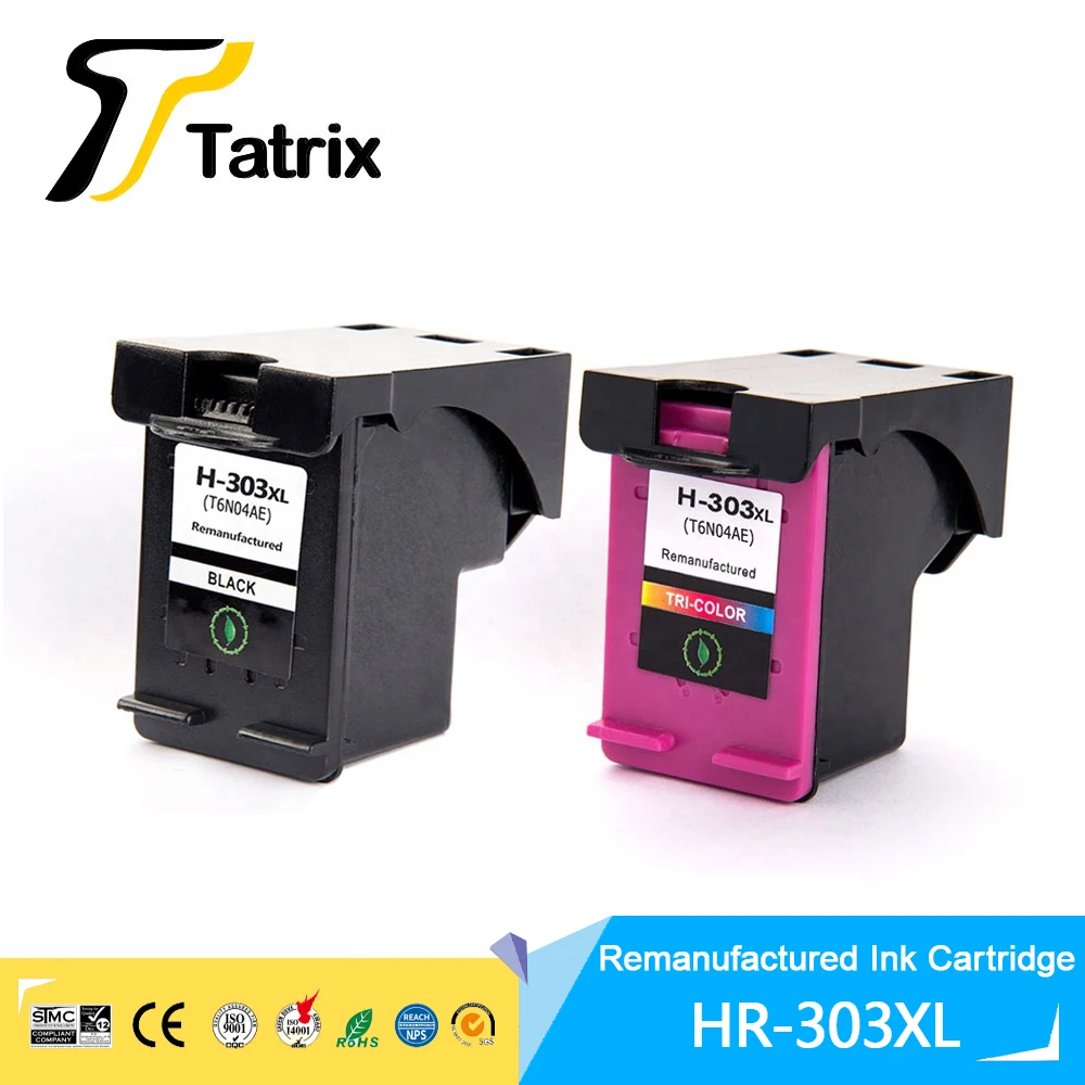 Tatrix 303 Xl 303Xl Cartuccia Di Inchiostro Rigenerata A Colori Premium Per Hp303 Per Hp Envy Photo Envy Photo 6220/6230/ 6232/7120/ 7130