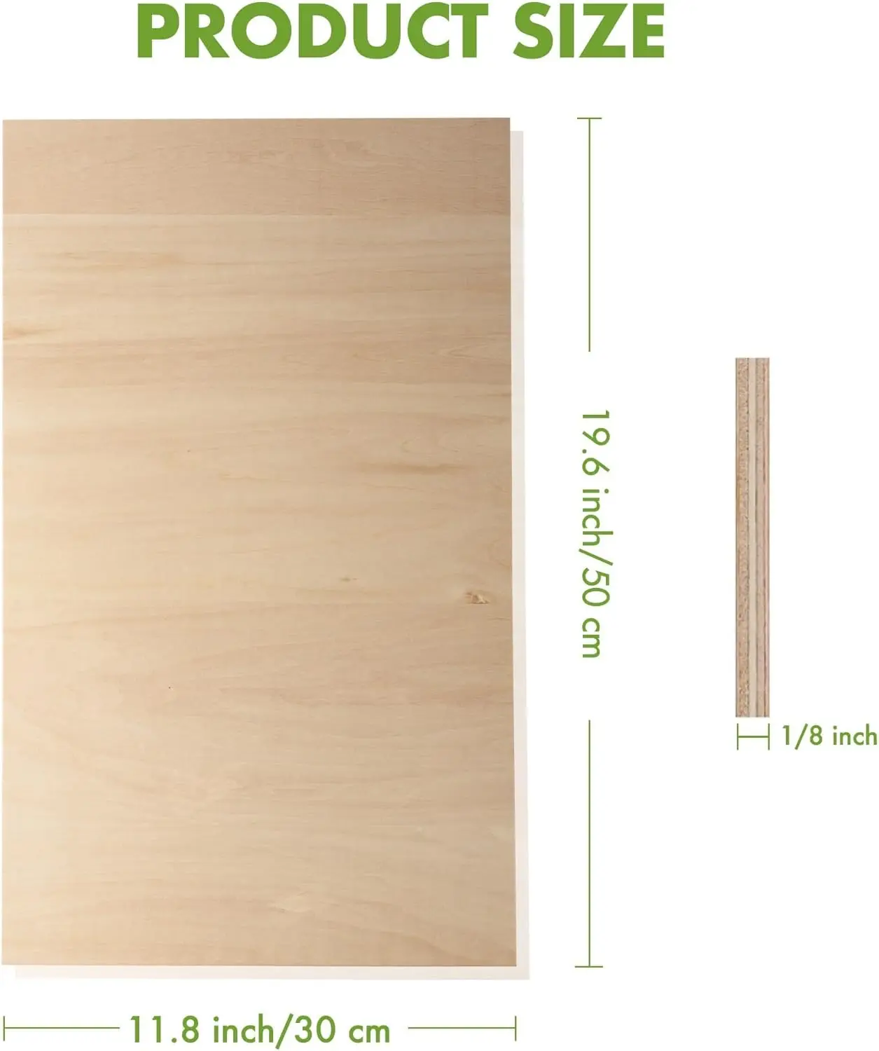 Robotime 6 Pcs Basswood Sheets 1/8 3mm Basswood 1/8 Plywood Thin Wood Sheets for Craft Projects 12"x20" 3