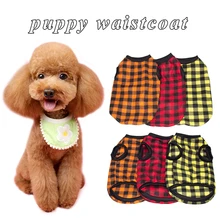 

Dog Plaid Warm Vest Double-sided Brush Cloth Breathable Pet Clothes Comfortable Thickened Vest Coat Small Medium Dogs