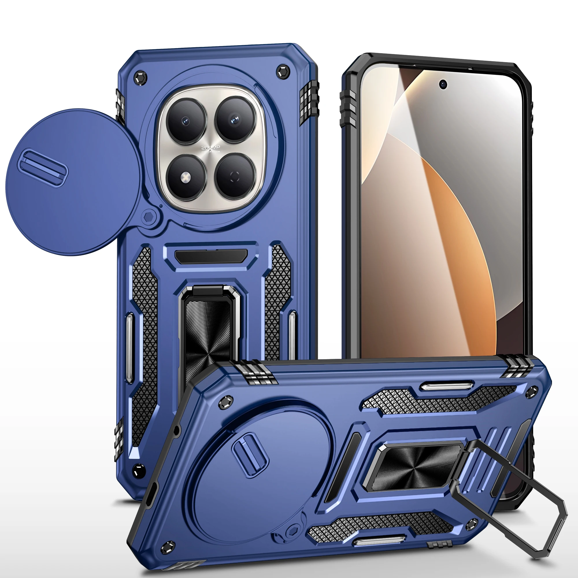 Heavy Duty Case with 360° Kickstand and Camera Protection