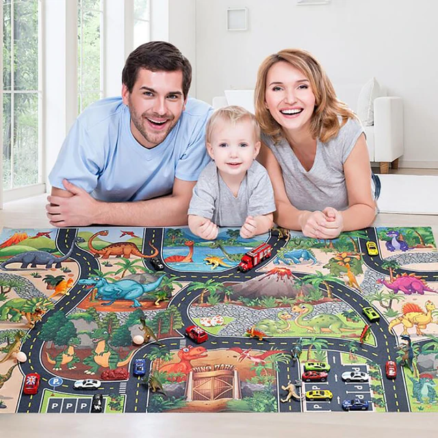 Kids Carpet Playmat Rug City Life Great for Playing with Cars and Toys -  Play Learn and Have Fun Safely - Kids Baby Children Educational Road  Traffic