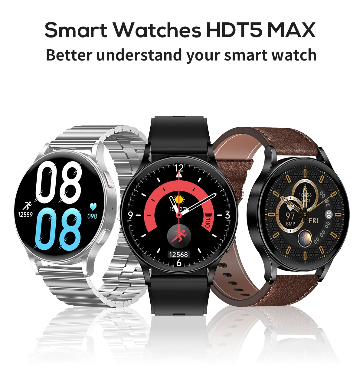 Montre connectée de sport et de fitness ultime avec appels Bluetooth et surveillance de la fréquence cardiaque