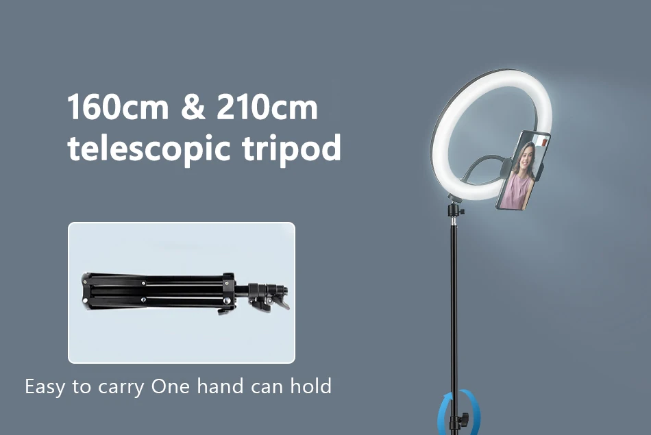 aro de lâmpada, suporte para tripé, Ringlight