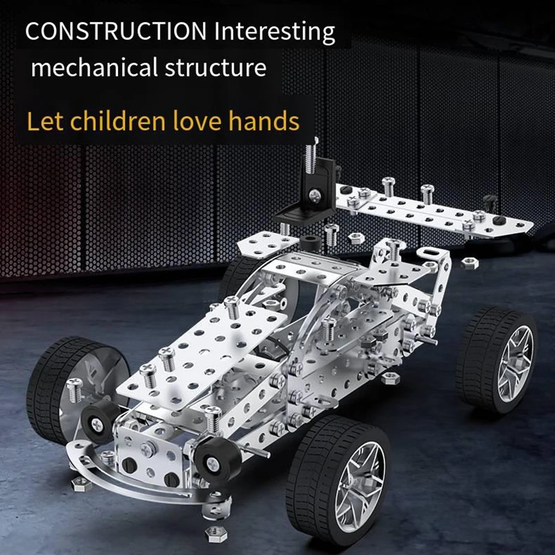 3D Metal Assembly Building Block Excavator Model