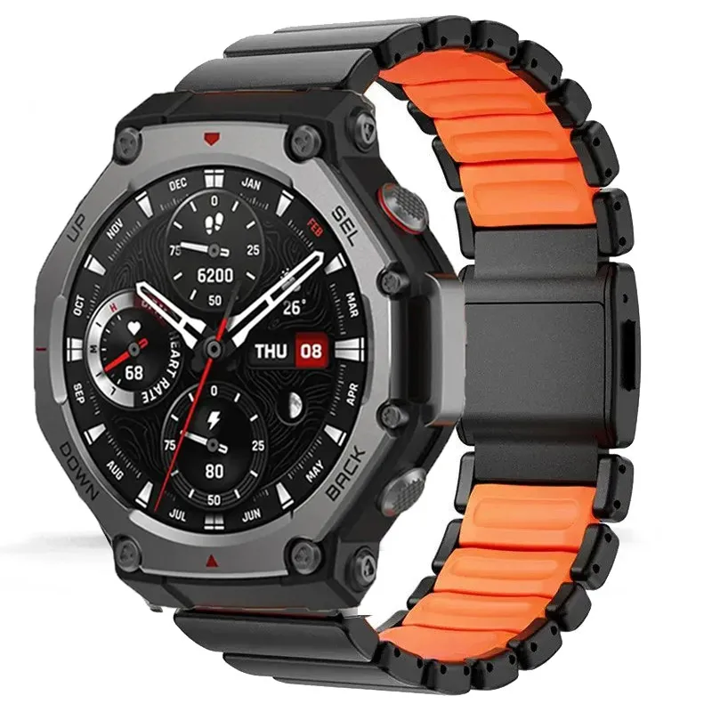 Luxury Titanium Rubber Strap with Magnetic Buckle