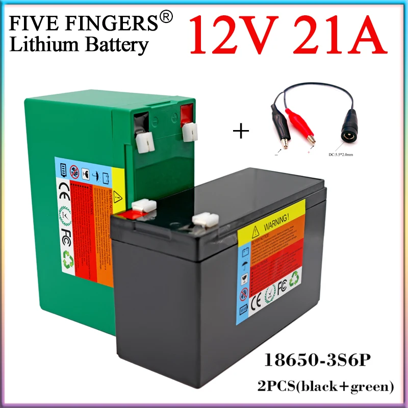 

2PCS 12V 21Ah 3S7P 18650 Lithium Battery Pack Built-in BMS For Sprayer Device Surveillance Camera Solar Light Spare Cell etc DIY