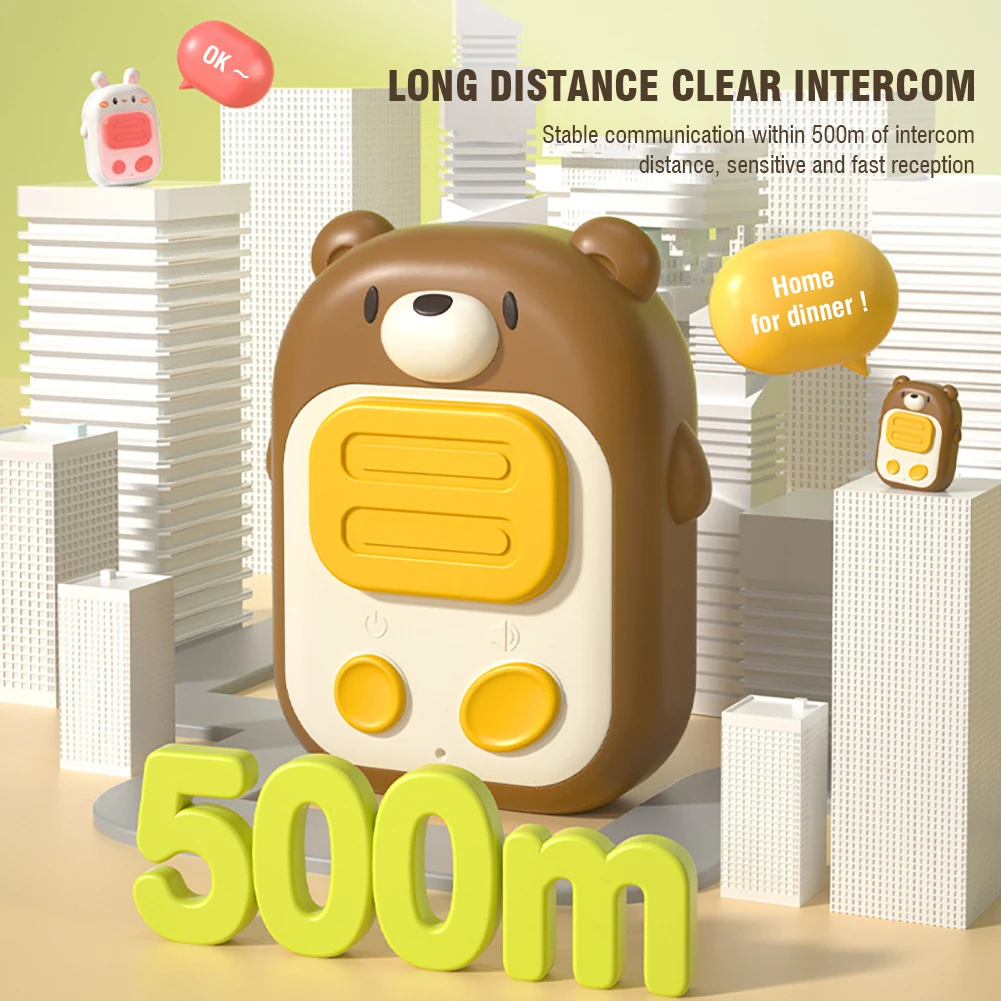 Cute Children Walkie Talkie Toy Indoor Outdoor Parent-Child Interactive Wireless Electric Toy Portable Interphone Children Gift 5