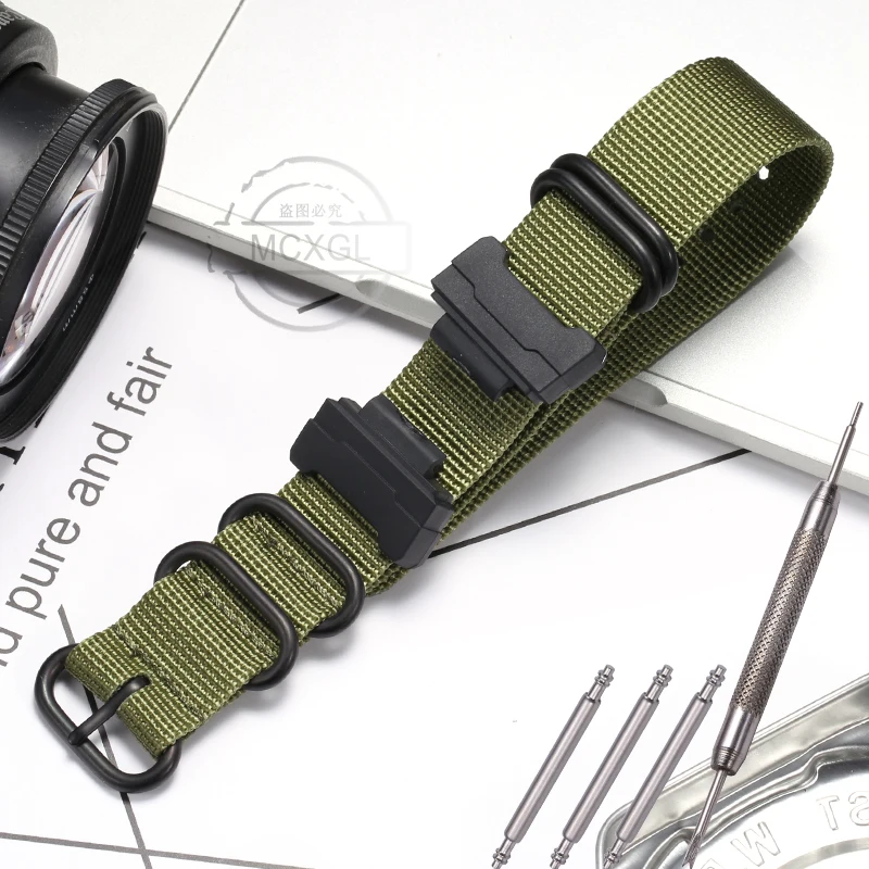 thumbnail image 1 of Kit adaptador de correa de nailon de conversión adecuado para correa de reloj tejida para hombre Casio GA100 GD120 DW6900 DW5600 GW9400 GL-7200, 1 of 5