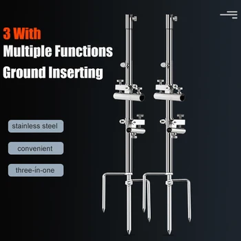 다기능 낚싯대 지원, 스테인리스 스틸, 야생 낚시, 터렛 프레임, 미끼 트레이, 플러그 삽입 접지, 3 in 1, 2022 Ne
