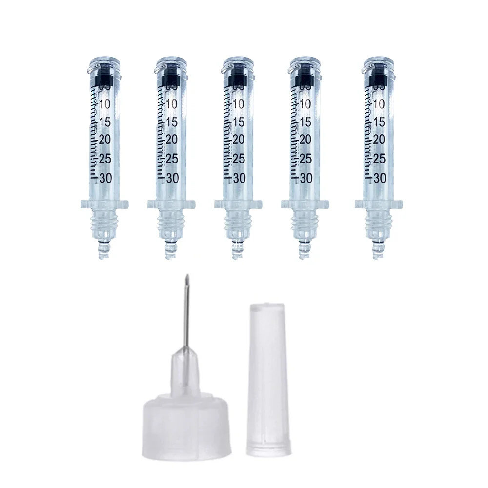 5Pcs 0.5ml/0.3ml Disposable Syringe Ampoule Head Needles Sterile Package No Needle Lip Filler Syringes hyaluronic acid pen disposable syringe needle Hyaluronic Pen