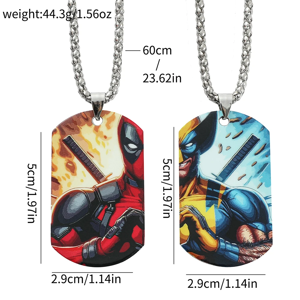 Ciondolo Collana Choker Deadpool Wolverine Best Friends - Gioiello Cosplay Regalo