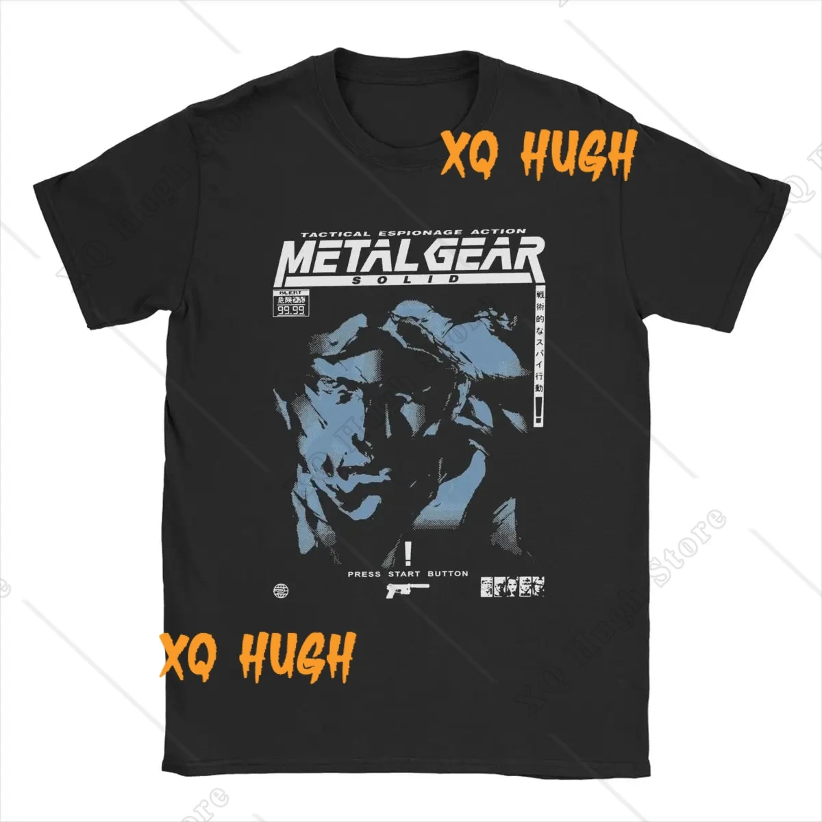 Men's Metal Gear Solid Graphic T-Shirt - Round Collar Cotton Short Sleeve Tee