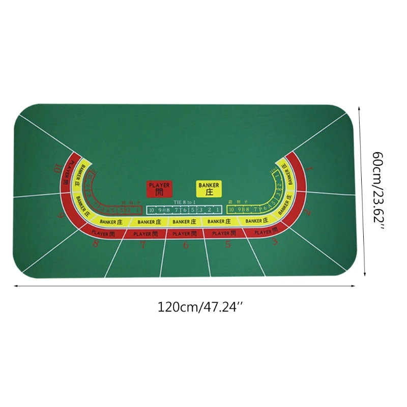 Blackjack Baccarat Dice Roulette Durable Rubber Home Gaming Poker Jack Roulette Betting Mat Rubber Gambling Gaming Pad