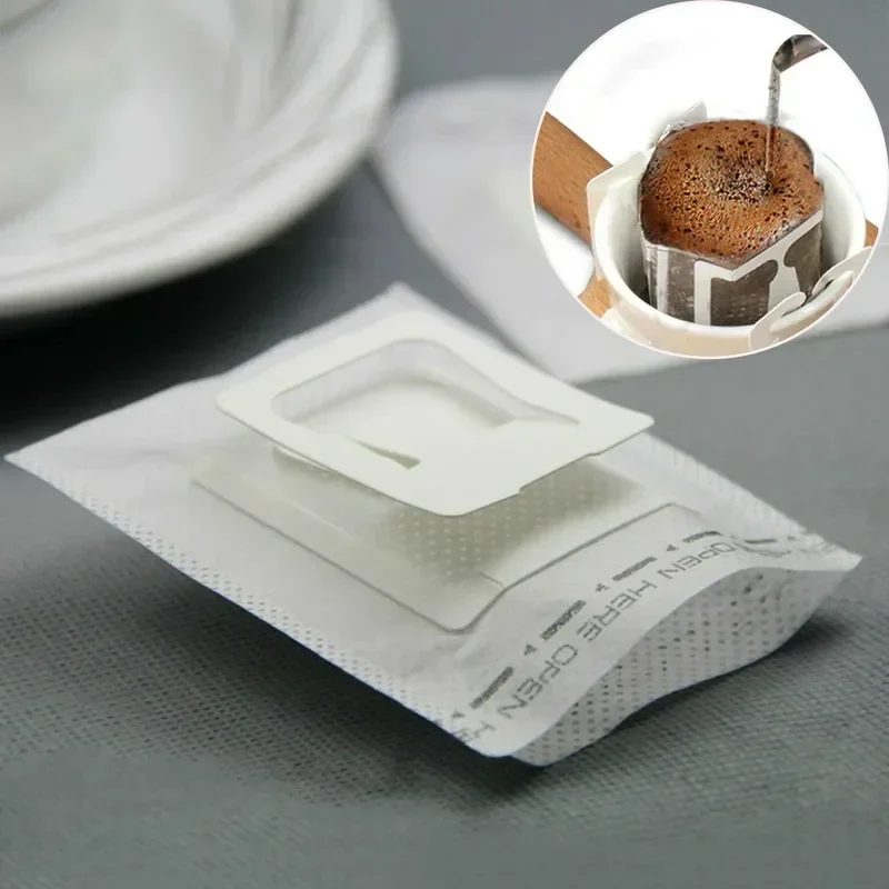 50Pcs/Pack Drip Coffee Filter Bag Portable Hanging Ear Cup Coffee Filters Paper Home Office Travel Brew Coffee&Tea Tools