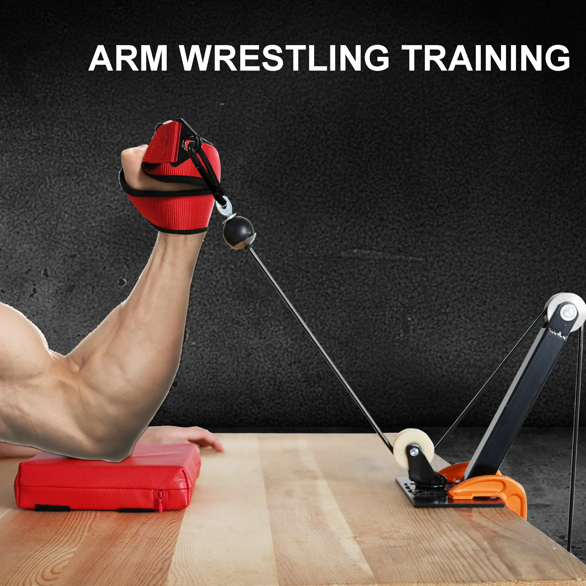 Träningsrem för armbrottning med bekvämt polarfleecefoder Hand Arm Finger Underarm Träningsförstärkningsutrustning_voghion.com