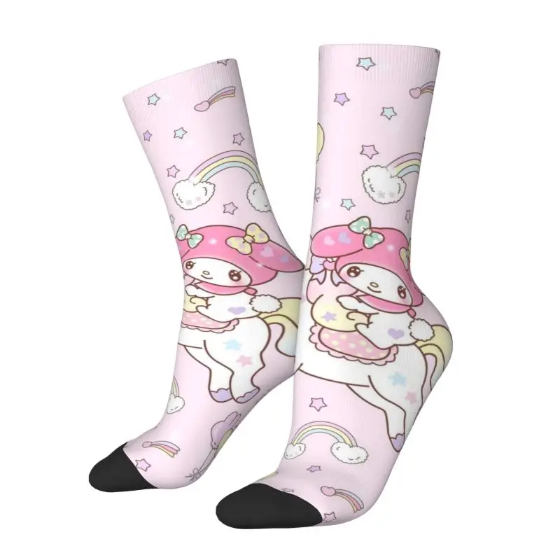 

Модные носки аниме My Melody на заказ, женские и мужские теплые спортивные футбольные носки с 3D принтом