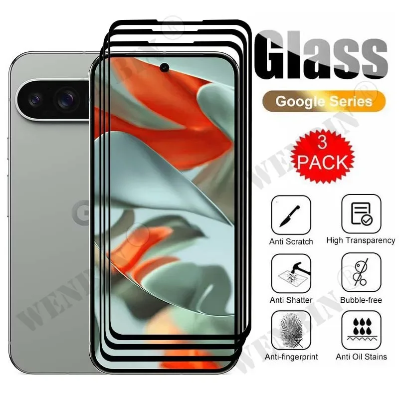 3 pièces verre trempé pour Google Pixel 10 9 Pro XL 8 7 6 Pro 7A 6A 5A 4A 3 XL protecteur d'écran à couverture complète incurvée