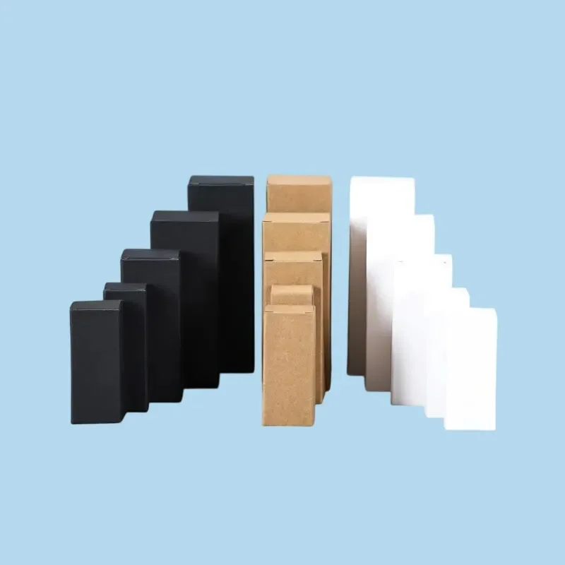 50PCS Small Long Tube Cardboard Box Blank Paper Box For Packing Lipstick Essential oil bottle Perfume Packaging Business Box