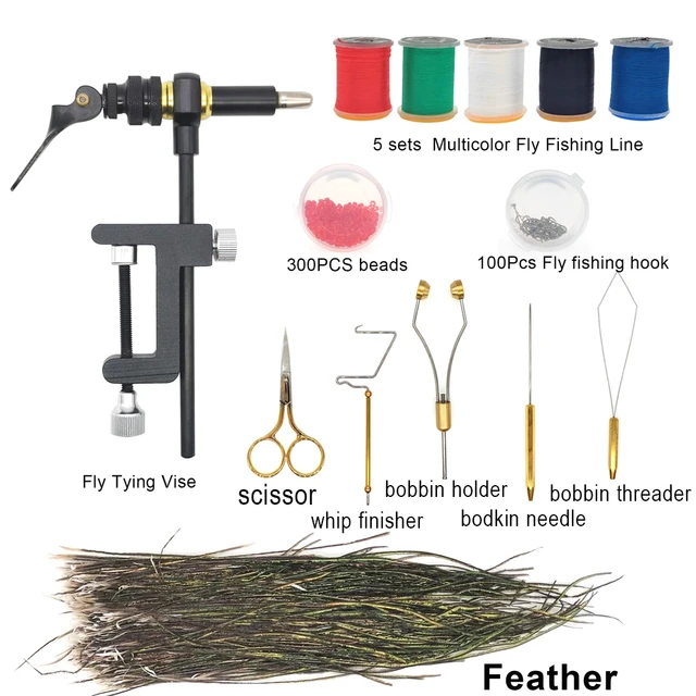 Brass Fly Tying Vise Tools Kit, Fly Fishing Tying Material