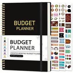 Ultimate Monthly Budget Planner and Expense Tracker Notebook for Effective Money Management (Black)