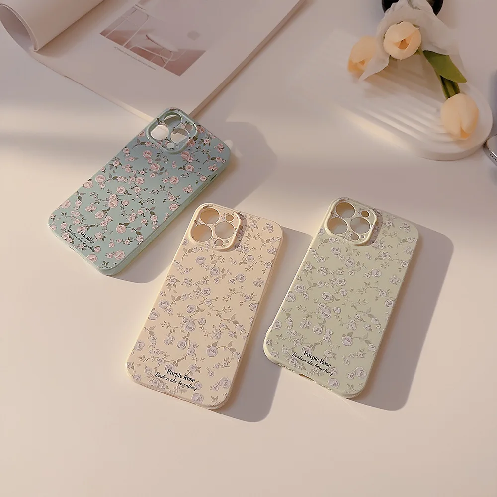 Retro Fragmented Flowers iPhone Case