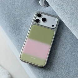 Vibrant Pink and Green Electroplated Drip Design Phone Case Back Cover - iPhone 13 (1)