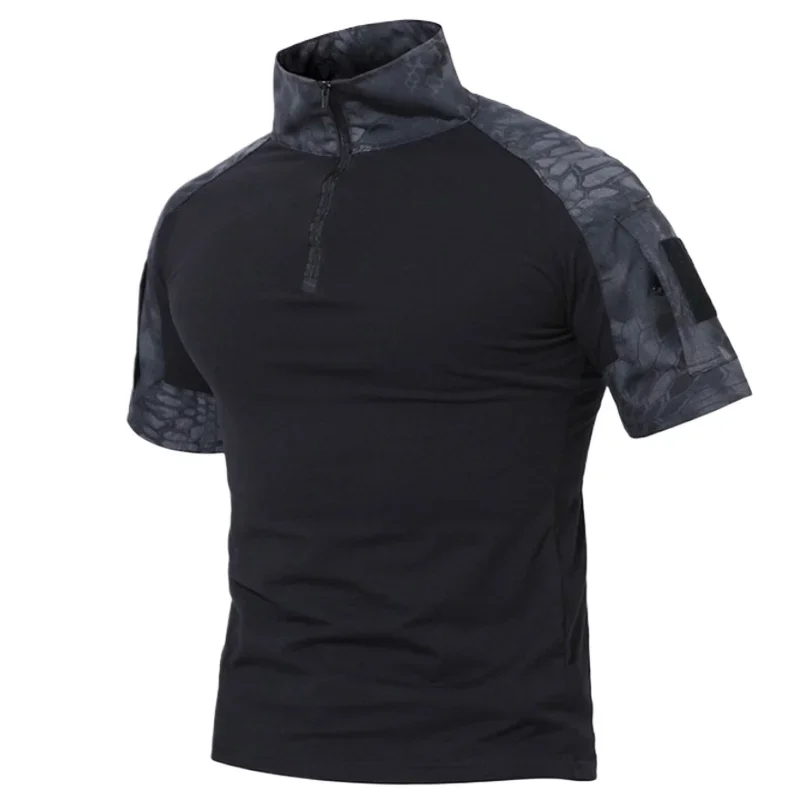 Tactical T-Shirts Men Sport Outdoor Quick Dry Short Sleeve Shirt Hiking Hunting Climbing Camouflage Clothing Breathable