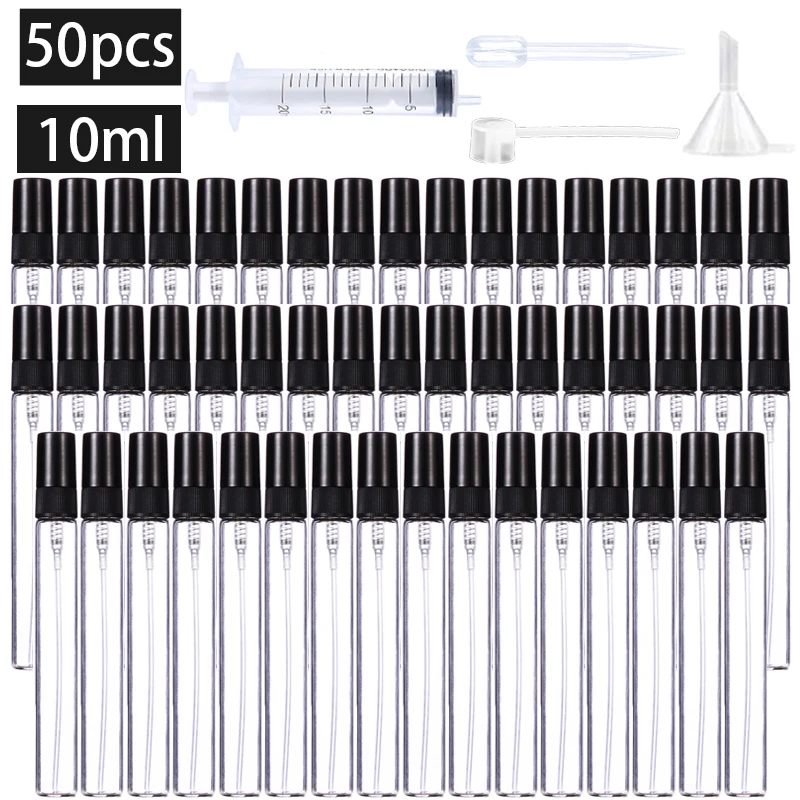 50PCS 2/3/5/10ML Mini Refillable Glass Spray Bottle Atomizer Perfume Mouthwash Atomizer Cleaning Travel Essential Oils spray bottle perfume bottle perfume atomizer mini perfume bottle perfume refill bottle mini perfume atomizer refillable bottle refillable empty bottle refillable cosmetic bottle refillable perfume bottle