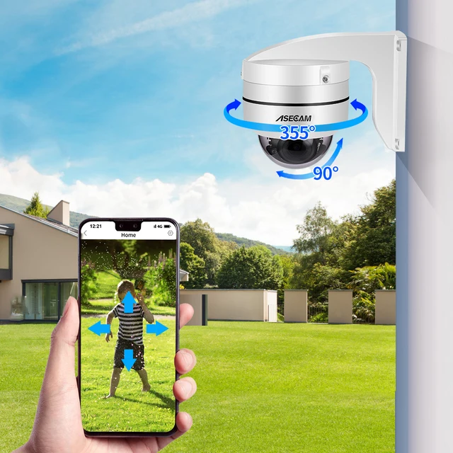 Hikvision Compatible 8MP 4K PTZ IP Camera Outdoor Dome Onvif PoE 5X Optical Zoom CCTV Audio AI Auto Tracking Surveillance Camera 2