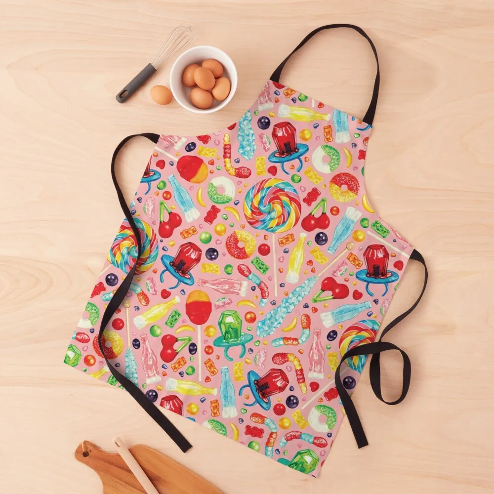

Candy Pattern - Pink Apron woman work apron kitchen accessories