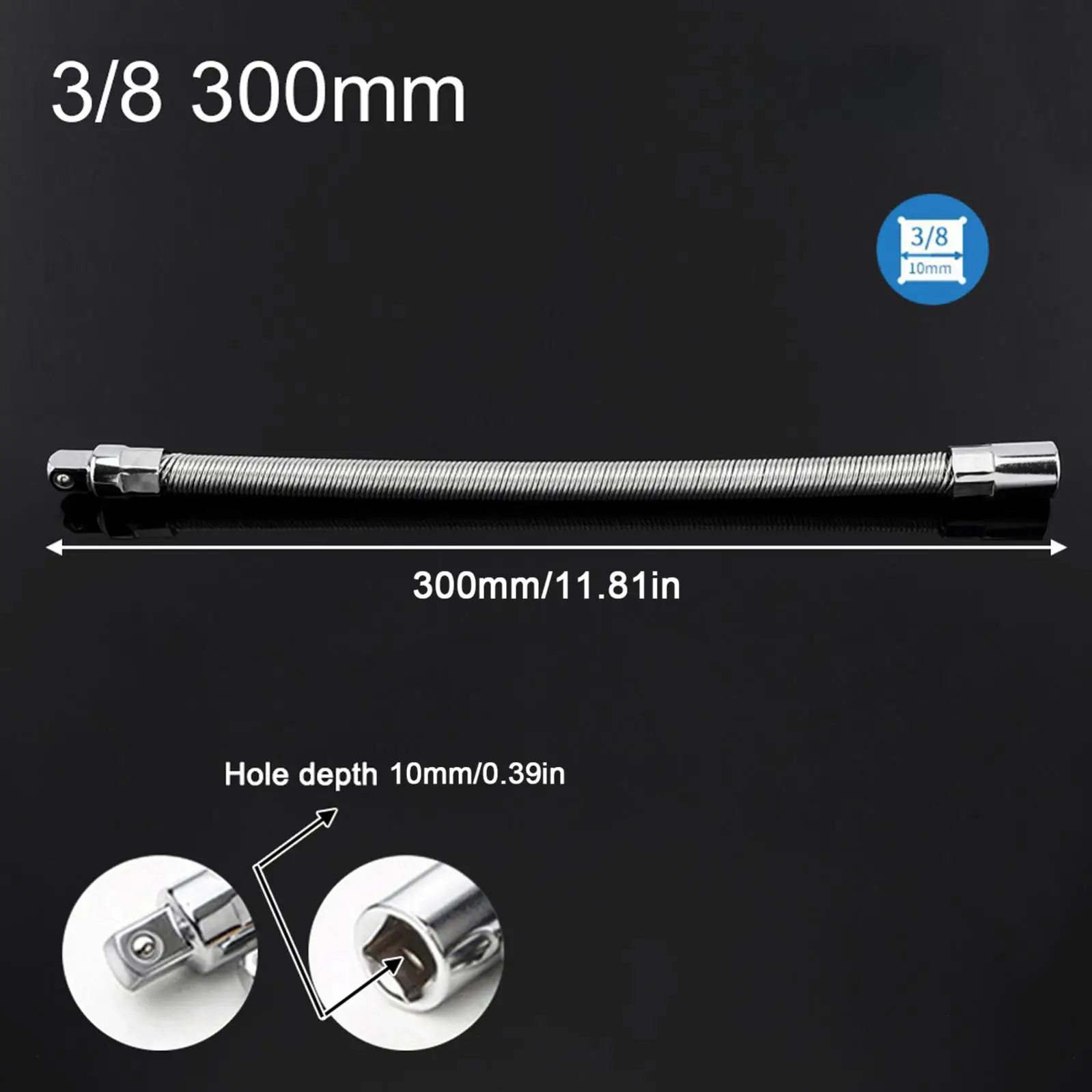 1/4 3/8 1/2 Längerer Antrieb Flexible Buchse Verlängerung Bar Adapter Metall Welle Umwandlung Kopf Hohe Drehmoment Buchse Hand Werkzeug Sets – Detail 9