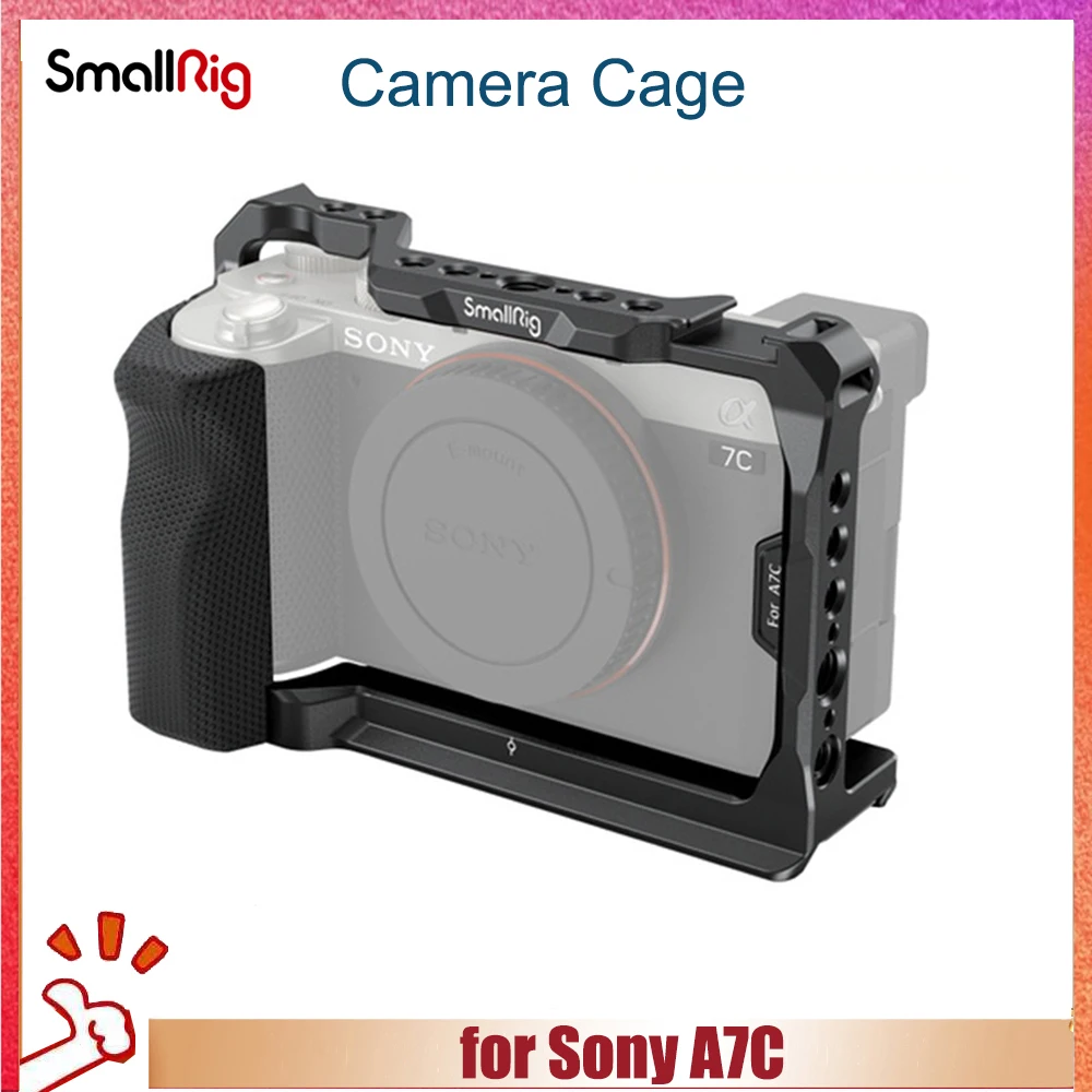 

SmallRig Full Dslr Camera Cage with Silicone Side Handle Grip Rig for Sony A7C Camera Accessories 3212/3081
