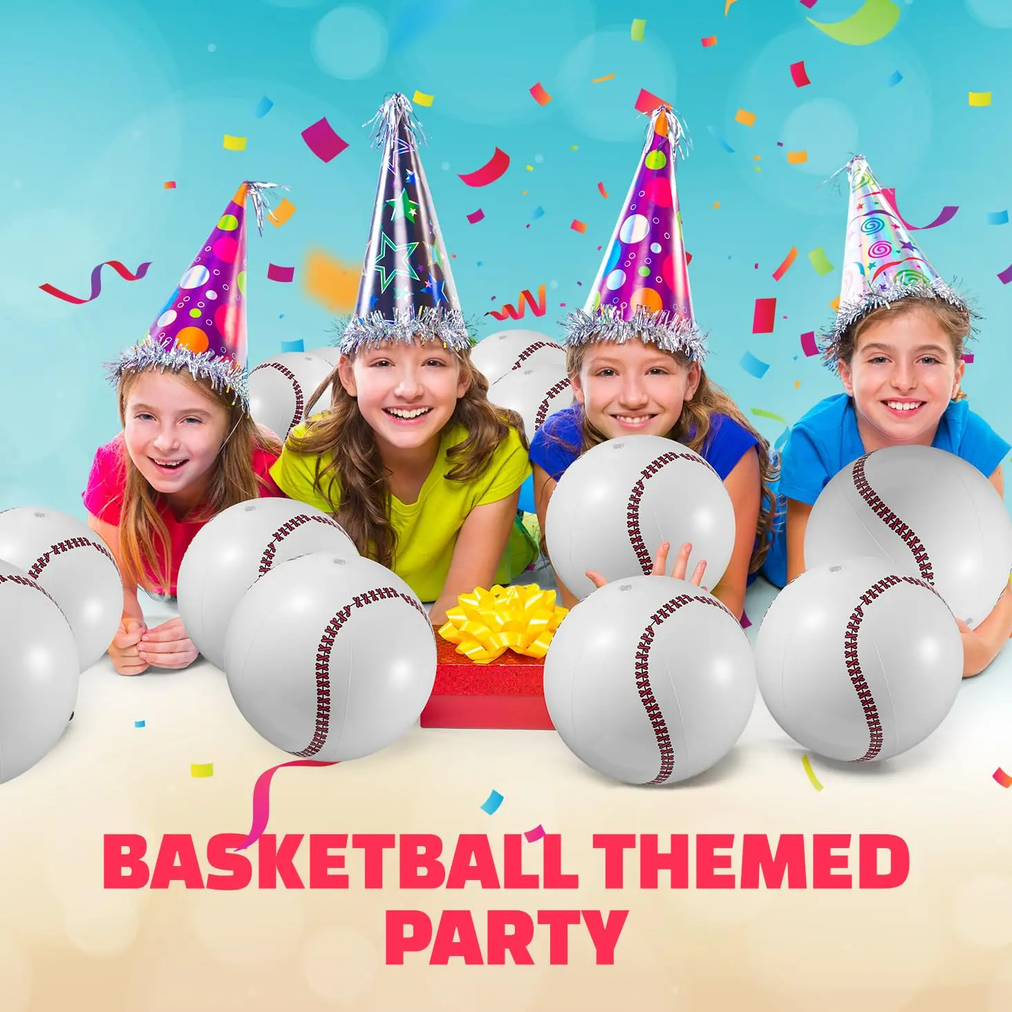 Inflatable Baseball,16 inch Beach Ball for Water Baseball Toy Baseball Birthday Party Decor,Beach Pool Ball Baseball Water Toy 6