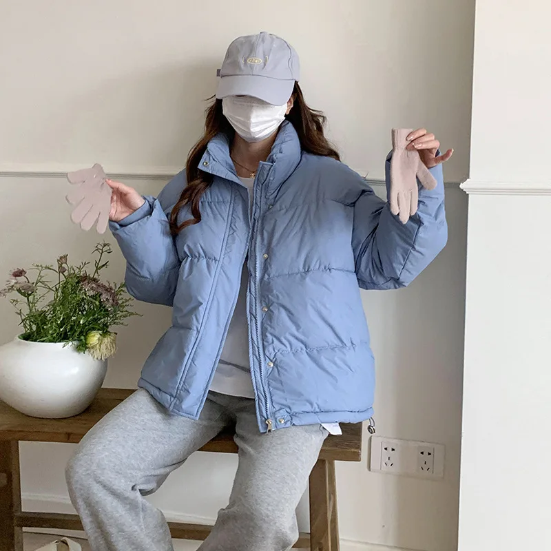 

Short Jacket Korea Streetwear Outerwear Women Clothes Winter Parka Women Stand Collar Jackets Warm Thick Coats Jacket Women