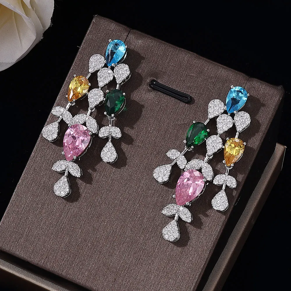 2024 New 4-piece Bride Zirconia Full Set Women's Party Jewelry Set Dubai Nigeria Crystal Wedding Jewelry Set_voghion.com