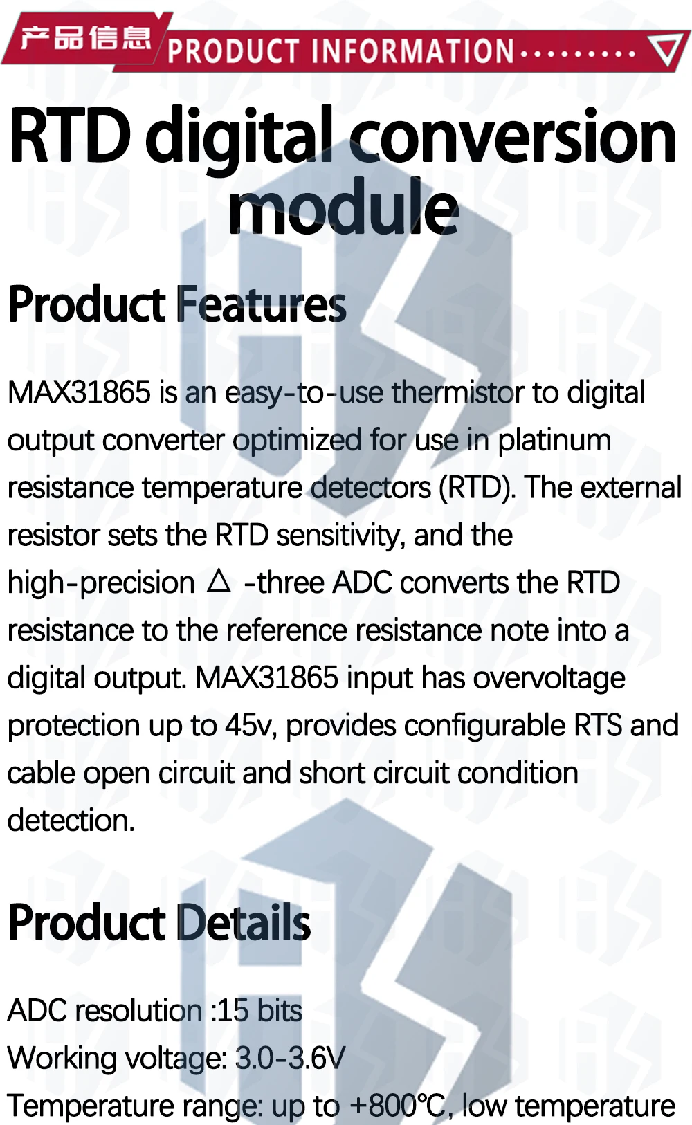 1 ~ 10PC MAX31865 PT100 ~ PT1000 RTD-zu-Digital Konverter Bord Temperatur Thermoelement Sensor Verstärker modul 3,3 V/5 V Für Arduino – Detail 2