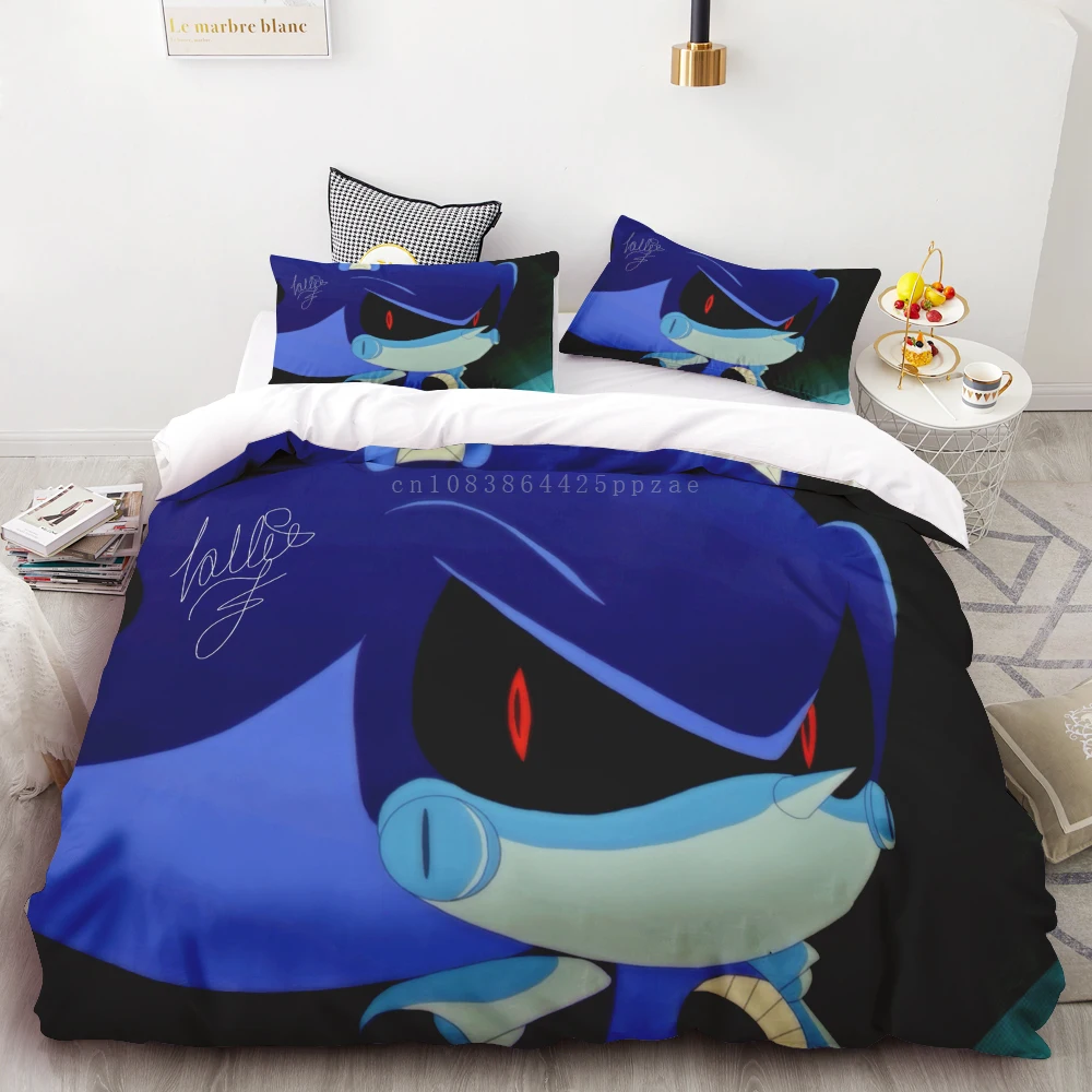 thumbnail image 1 of Juego de funda nórdica de 3 piezas con estampado de animación digital 3D de Sonic, suave, textil para el hogar, 100 % poliéster, tamaño king, regalo para adolescentes, decoración del hogar, 1 of 5