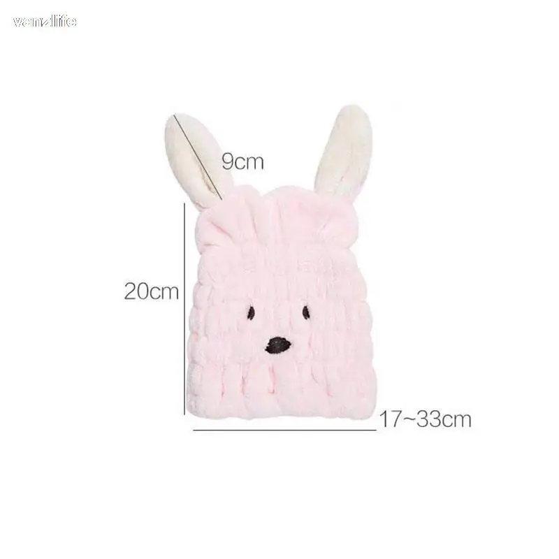 vanzlife Cartoon animals rub hair dry towel hair cap quick-drying hooded towel female lovely shower cap thicker super absorbent