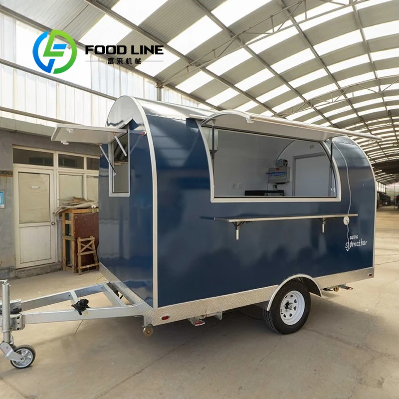 Fully Equipped Commercial Mobile Kitchen Food Trailer Coffee Pizza ...