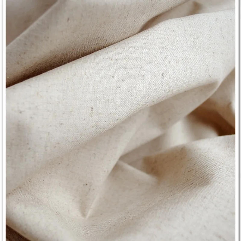 Linen Fabric Fabric For Sewing Cotton Linen Fabric By The Meter DIY Printing and Dyeing Fabric Curtain Plain Cotton Thick Wear-Resistant White Optic Linen