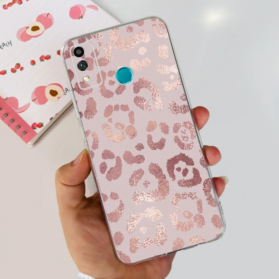 Floral Marble Transparent Silicone Soft Back Cover for Phone - Honor 9X Lite