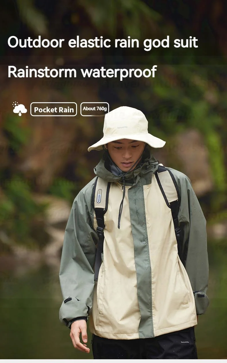 Description Picture 2 of itemNaturehike Motorcycle Raincoat Rainstorm Prevention Jacket Pants Camping Hiking Fishing Moto Raincoat Ultralight Rider Raincoat