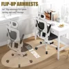 Mesh Office Chair High Back Ergonomic Desk Chair with Lumbar Support and Flip up Armrest Adjustable Headrest for Black Home 3