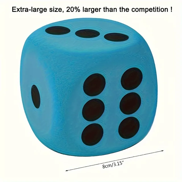 Large Soft Foam Dice Six Sided Premium Board Game Perfect Gift for Birthday Christmas Halloween Holiday Party Game 2