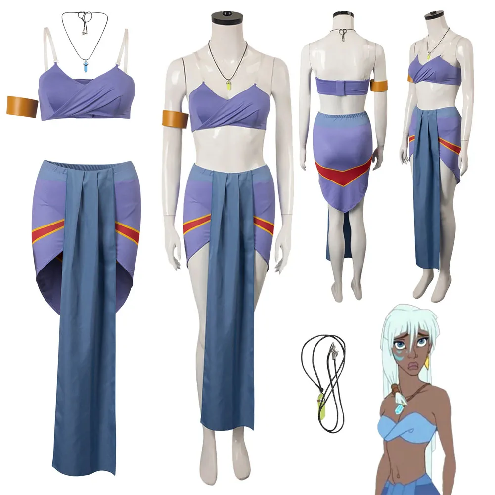 

Princess Kida Cosplay Sexy Suit Cartoon Movie Atlantis Costume Fantasia Disguise For Adult Women Dress Fantasy Outfits Halloween